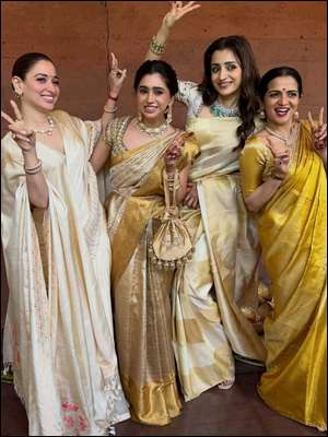 Tamanna and Trisha attend Khushbu's daughter Avantika's wedding